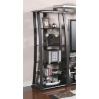 Coaster Furniture 700682 5-tier Media Tower Matte Black and Silver